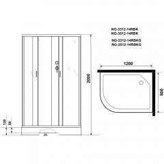 Душевая кабина Niagara Classic NG-3512-14RBK