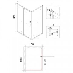 Душевое ограждение Niagara Nova NG-43-10AG-A70G