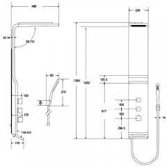 Душевая панель Cerutti Sella W CT8988