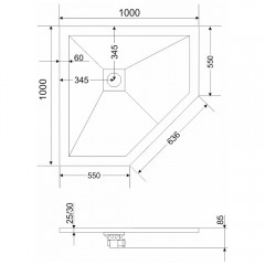 Поддон из искусственного камня Grossman Strong 100x100 GR-S1100100D