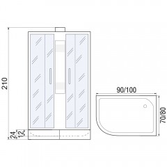 Душевая кабина River Nara 100/70/24 МТ R