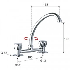 Смеситель для раковины Remer Y-YG 17YG