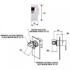 Смеситель для душа встраиваемый Remer Flash Z30