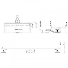 Трап душевой Esbano Combi C-NICE-70MB