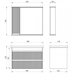 Тумба с раковиной ASB-Mebel Мирано 85