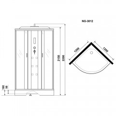 Душевая кабина Niagara Ultra NG-3012-01