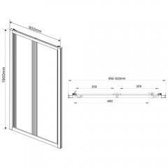 Душевая дверь Vincea Garda VDB-1G900CL