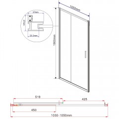 Душевая дверь Vincea Garda VDS-1G105CL