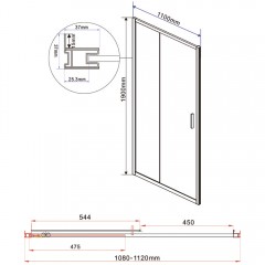 Душевая дверь Vincea Garda VDS-1G110CL