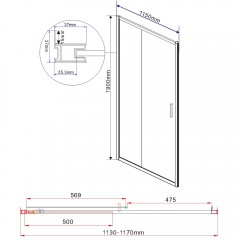 Душевая дверь Vincea Garda VDS-1G115CL