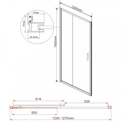 Душевая дверь Vincea Garda VDS-1G125CL