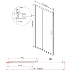 Душевая дверь Vincea Garda VDS-1G145CL