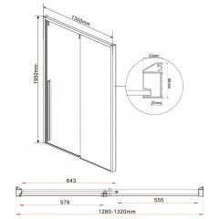 Душевая дверь Vincea Lugano VDS-1L130CL-1