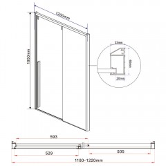 Душевая дверь Vincea Lugano VDS-1L120CLB-1