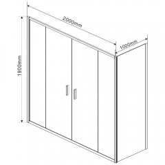 Душевое ограждение Vincea Garda VSR-1G21020CL