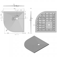 Поддон из искусственного камня Vincea VST-4SQ1010W