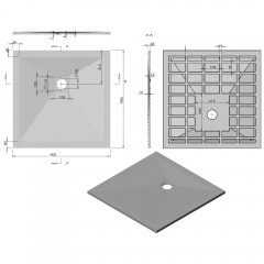 Поддон из искусственного камня Vincea VST-4SR9090W
