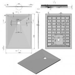 Поддон из искусственного камня Vincea VST-4SR9012W