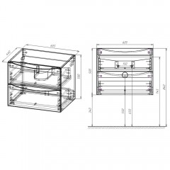 Тумба с раковиной Vincea Mia 600 R.Wood