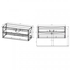 Тумба под раковину Vincea Mia 1200 G.White VMC-2MC120GW