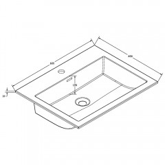 Тумба с раковиной Vincea Luka 600 N.Oak