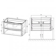 Тумба с раковиной Vincea Paola 800 G.White