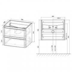 Тумба с раковиной Vincea Vico 600 V.Oak