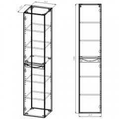 Пенал Vincea Mia 350 G.White VSC-2M170GW-R