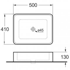 Раковина накладная Vincea VBS-105MB