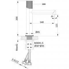 Смеситель для раковины Vincea Desire VBF-1D1MB