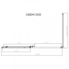 Душевое ограждение Vincea Slim-N VSR-4SN9010CL