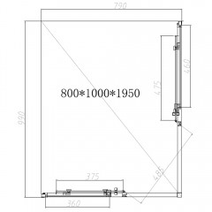 Душевое ограждение Vincea Slim-N VSS-4SN8010CL