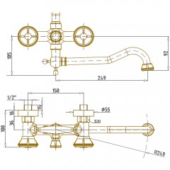 Душевая система Bronze de Luxe Royal 10121DF/1