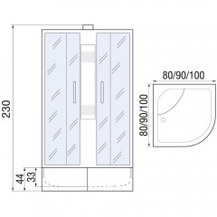 Душевая кабина River Nara XL 80/43 MT