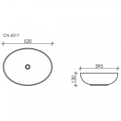 Раковина накладная Ceramica Nova Element CN6017MDH