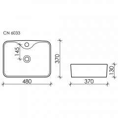 Раковина накладная Ceramica Nova Element CN6033