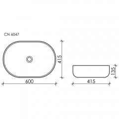 Раковина накладная Ceramica Nova Element CN6047MC