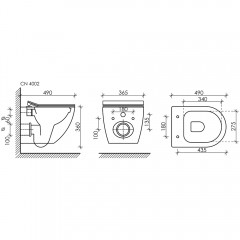 Инсталляция Ceramica Nova Envision + унитаз Metropol CN4002_1002W_1000