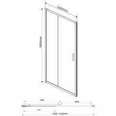 Душевая дверь Vincea Garda VDS-1G140CLGM