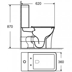 Унитаз Bloomix Mark 1226 безободковый