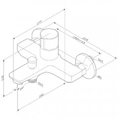 Смеситель для ванны Am.Pm X-Joy F85A10522