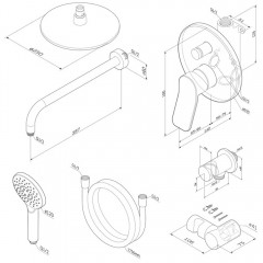 Душевая система встраиваемая Am.Pm X-Joy FB85A1RH10