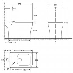 Унитаз WeltWasser Glanbach 001 GL-WT моноблок безободковый