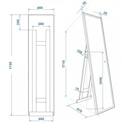 Зеркало Teymi Helmi 45x175 T20317IR