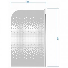 Шторка на ванну Teymi Solli 85x140 T00203