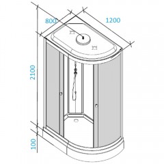 Душевая кабина Parly EF1231L