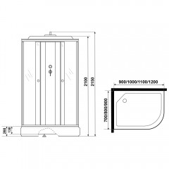 Душевая кабина Niagara Promo P120/80/26L/MT