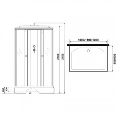 Душевая кабина Niagara Promo P100/80/26Q/MT