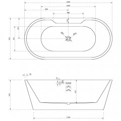 Ванна акриловая Abber AB9299-1.6