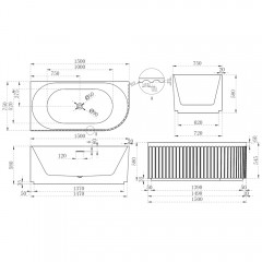 Ванна акриловая Abber AB9412-1.5 L